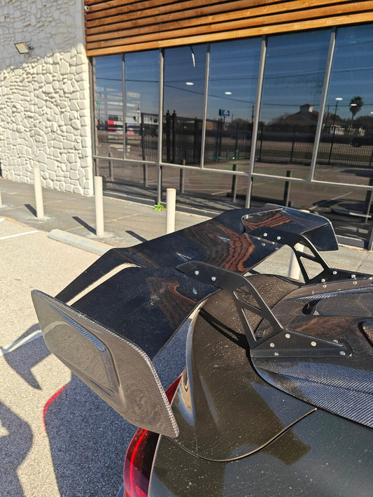 Toyota Supra MK5 A90 A91 3.0 2.0 2020 2021 2022 2023 2024 with Aftermarket Parts - Hyperion Rear Louvers & GT Wing Carbon Fiber / FRP from Robot Craftsman