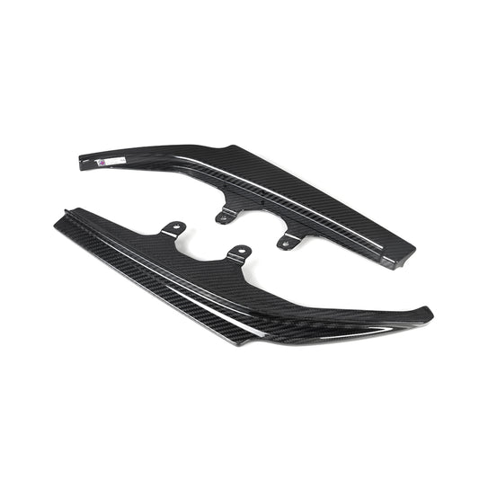 BMW 2 Series M240i G42 2022 2023 2024 with Aftermarket Parts - Rear Bumper Lower Canards Trim Pre-preg Carbon Fiber from SOOQOO USA