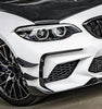 BMW M2C F87 2019 2020 2021 with Aftermarket Parts - Front Canards Pre-preg Carbon Fiber from SOOQOO USA