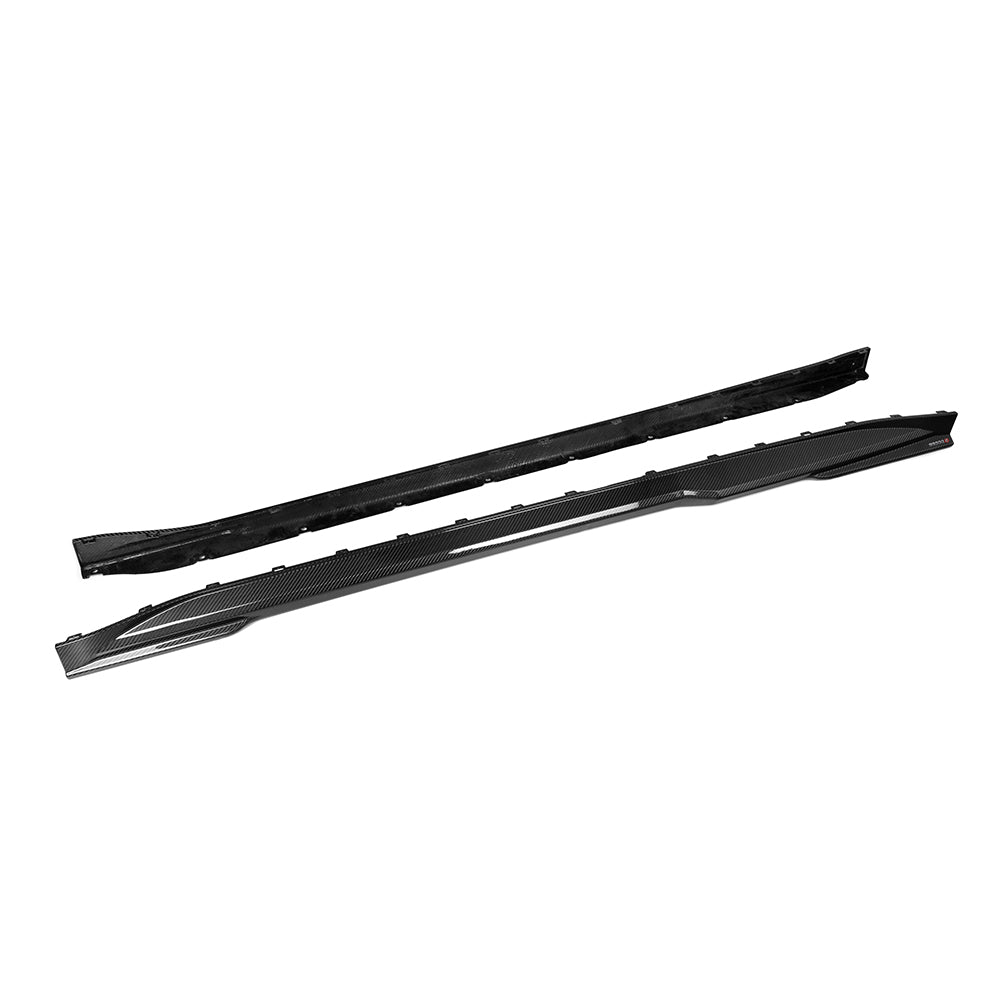 BMW M3 G80 G81 2021 2022 2023 2024 & M4 G82 G83 2021 2022 2023 2024 with Aftermarket Parts - Side Skirts Pre-preg Carbon Fiber from SOOQOO USA