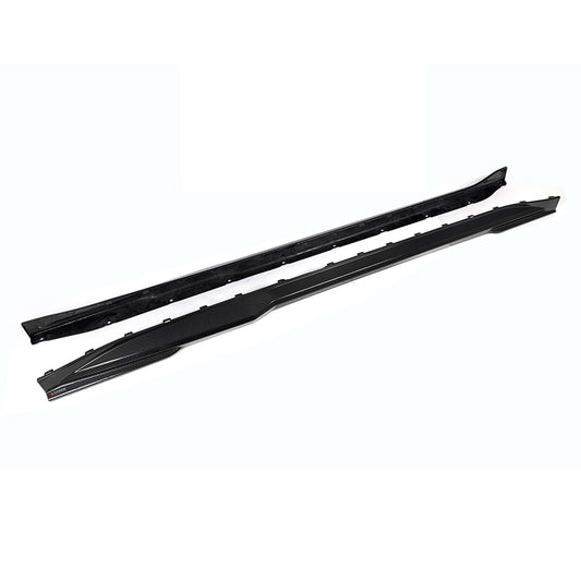 BMW M3 G80 G81 2021 2022 2023 2024 & M4 G82 G83 2021 2022 2023 2024 with Aftermarket Parts - Side Skirts Pre-preg Carbon Fiber from SOOQOO USA