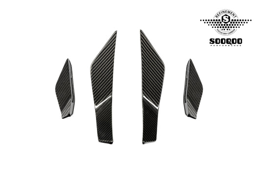 Audi RS3 8Y.5 Facelift 2025-ON with Aftermarket Parts - Front Canards Dry Pre-preg Carbon Fiber from SOOQOO USA