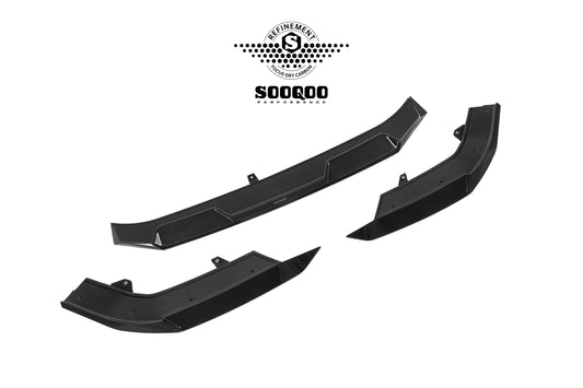 Audi RS3 8Y.5 Facelift 2025-ON with Aftermarket Parts - V2 Style Front Lip Dry Pre-preg Carbon Fiber from SOOQOO USA