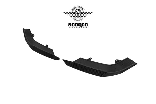 Audi RS3 8Y.5 Facelift 2025-ON with Aftermarket Parts - V2 Style Front Lip Dry Pre-preg Carbon Fiber from SOOQOO USA