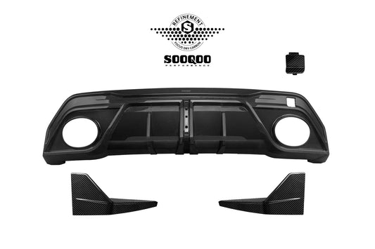 Audi RS3 8Y.5 Facelift 2025-ON with Aftermarket Parts - Rear Diffuser Dry Pre-preg Carbon Fiber from SOOQOO USA