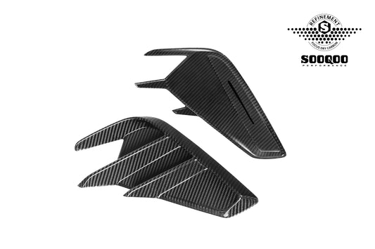 Audi RS3 8Y.5 Facelift 2025-ON with Aftermarket Parts - Rear Side Air Duct Vent Trims Dry Pre-preg Carbon Fiber from SOOQOO USA