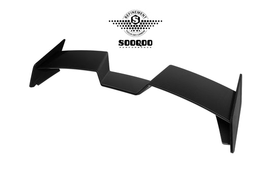 Audi RS3 8Y 8Y.5 2020-ON with Aftermarket Parts - Rear Roof Spoiler Dry Pre-preg Carbon Fiber from SOOQOO USA
