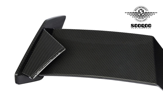 Audi RS3 8Y 8Y.5 2020-ON with Aftermarket Parts - Rear Roof Spoiler Dry Pre-preg Carbon Fiber from SOOQOO USA