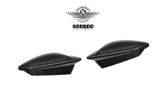 Audi RS3 8Y 8Y.5 2020-ON (Left Hand Drive Only) with Aftermarket Parts - With Lane Keep Assist Mirror Caps Dry Pre-preg Carbon Fiber from SOOQOO USA