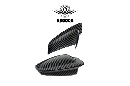 Audi RS3 8Y 8Y.5 2020-ON (Left Hand Drive Only) with Aftermarket Parts - With Lane Keep Assist Mirror Caps Dry Pre-preg Carbon Fiber from SOOQOO USA