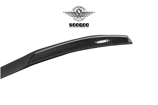BMW 2 Series M235 228 F74 2025-ON with Aftermarket Parts - Rear Lip Spoiler Dry Pre-preg Carbon Fiber from SOOQOO USA