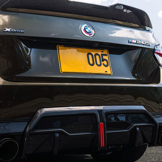 BMW 2 Series M240i 230i G42 2022 2023 2024 with Aftermarket Parts - Without Light Rear Diffuser Pre-preg Carbon Fiber from SOOQOO USA