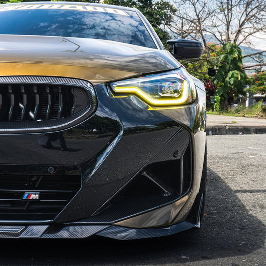 BMW 2 Series M240i 230i G42 2022 2023 2024 with Aftermarket Parts - Front Lip Pre-preg Carbon Fiber from SOOQOO USA