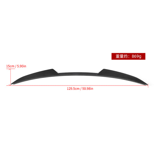 SOOQOO USA BMW 5 Series 540i xDrive  530i xDrive  530i  550e xDrive G60 Rear Lip Spoiler Carbon Fiber