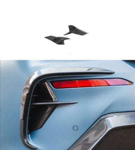 BMW 8 Series M850 840i G14 G15 G16 2018-ON with Aftermarket Parts - X-B Rear Bumper Vent Inner Trims Dry Pre-preg Carbon Fiber from SOOQOO USA