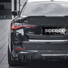 BMW I4 M50 / e Drive 40 G26 2022 2023 2024 with Aftermarket Parts - Rear Diffuser & Canards Pre-preg Carbon Fiber from SOOQOO USA