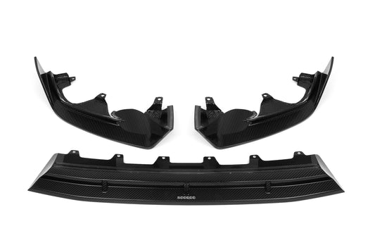 BMW IX3 BEV G08 LCI 2022-ON with Aftermarket Parts - Front Lip Pre-preg Carbon Fiber from SOOQOO USA