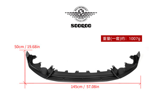 BMW IX3 BEV G08 LCI 2022-ON with Aftermarket Parts - Front Lip Pre-preg Carbon Fiber from SOOQOO USA