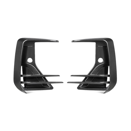 BMW IX3 BEV G08 LCI 2022-ON with Aftermarket Parts - Front Side Vent Trim Replacement Pre-preg Carbon Fiber from SOOQOO USA