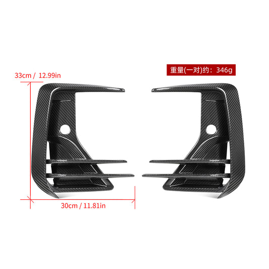 BMW IX3 BEV G08 LCI 2022-ON with Aftermarket Parts - Front Side Vent Trim Replacement Pre-preg Carbon Fiber from SOOQOO USA