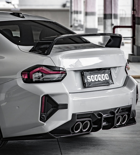 Upgrade Your BMW M2C M2 G87 2023-ON with Aftermarket Parts - A Style (Without Light) Rear Diffuser Carbon Fiber from SOOQOO USA