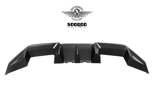 BMW M2C M2 G87 2023-ON with Aftermarket Parts - B Style (Without Light) Rear Diffuser Dry Pre-preg Carbon Fiber?from SOOQOO USA
