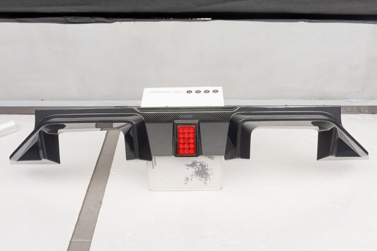 BMW M2C M2 G87 2023-ON with Aftermarket Parts - C Style (With Light) Rear Diffuser Dry Pre-preg Carbon Fiber?from SOOQOO USA
