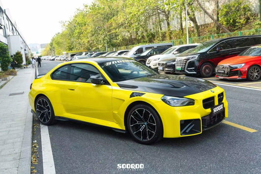BMW M2CS M2 G87 2023-ON & 2 Series M240i 230i G42 2022-ON with Aftermarket Parts - Front Fenders Dry Pre-preg Carbon Fiber / FRP from SOOQOO USA
