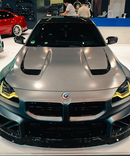 BMW M2CS M2 G87 2023-ON & 2 Series M240i 230i G42 2022-ON with Aftermarket Parts - V3 Fully Primed Hood Bonnet Dry Pre-preg Carbon Fiber from SOOQOO USA