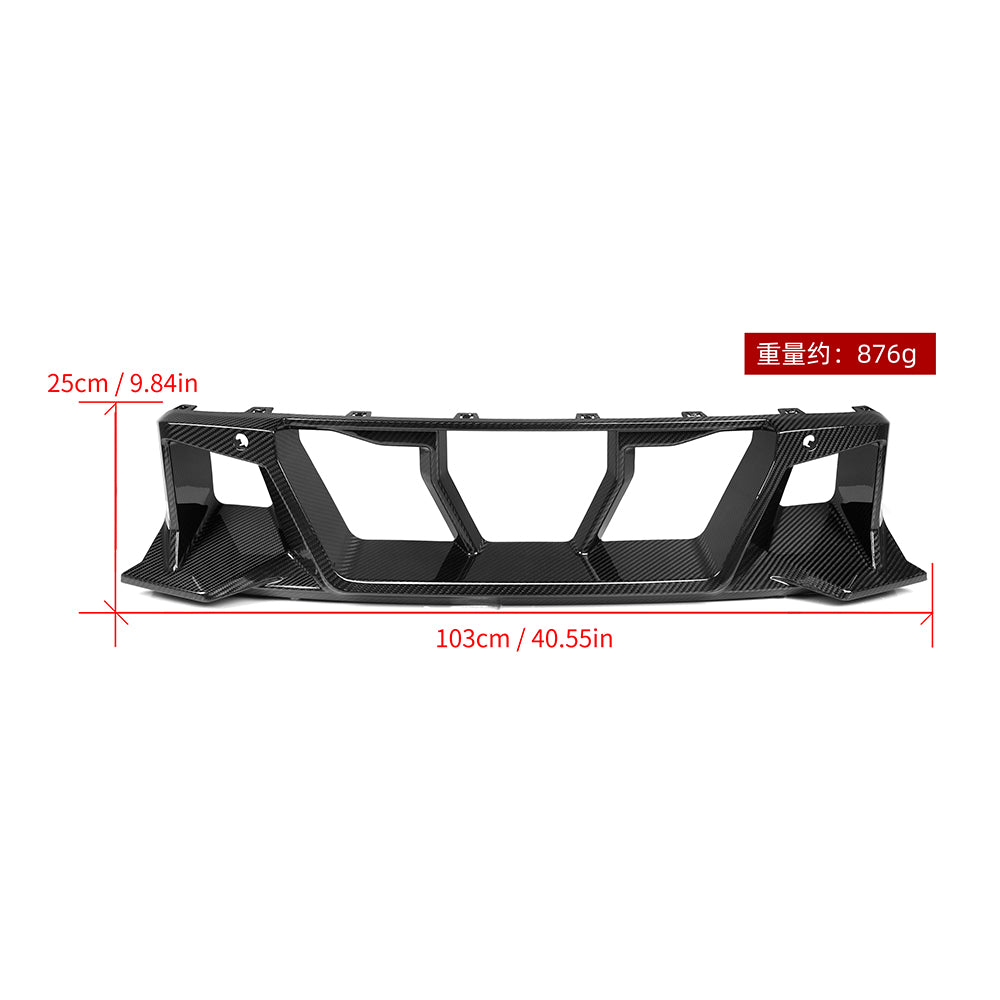 BMW M2 M2C G87 2023 2024 with Aftermarket Parts - Front Center Vent Trim Grill Replacement&nbsp;Carbon Fiber from SOOQOO USA