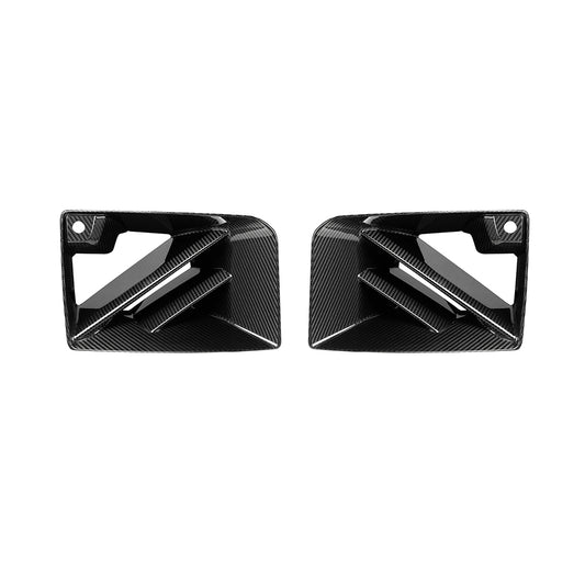 BMW M2 M2C G87 2023 2024 with Aftermarket Parts - Front Side Vent Trim Replacement Carbon Fiber from SOOQOO USA