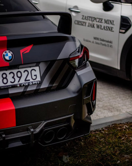 BMW M2C M2 G87 2023-ON with Aftermarket Parts - A Style (Without Light) Rear Diffuser Carbon Fiber from SOOQOO USA