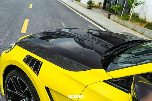 BMW M2CS M2 G87 2023-ON & 2 Series M240i 230i G42 2022-ON with Aftermarket Parts - Hood Bonnet & Garnish Dry Pre-preg Carbon Fiber / FRP from SOOQOO USA