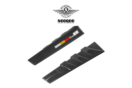 BMW M3CS M3C M3 G81 2021-ON & 3 Series M340i 330i G21 (Fits Both Pre-LCI & LCI) 2019-ON with Aftermarket Parts - Rear Window Fins Dry Pre-preg Carbon Fiber from SOOQOO USA