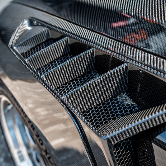 BMW M3 G80 G81 & M4 G82 G83 2021-ON with Aftermarket Parts - V1 Front Fenders Dry Pre-preg Carbon Fiber from SOOQOO USA