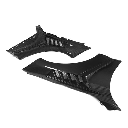 BMW M3 G80 G81 & M4 G82 G83 2021-ON with Aftermarket Parts - V1 Front Fenders Dry Pre-preg Carbon Fiber from SOOQOO USA