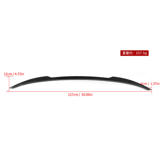 BMW M3 G81 2021 2022 2023 2024 with Aftermarket Parts - Rear Lip Spoiler Carbon Fiber from SOOQOO USA