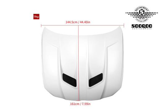 BMW M3 / M3C G80 G81 & M4 / M4C G82 G83 2021-ON with Aftermarket Parts - V3 Hood Bonnet FRP from SOOQOO USA