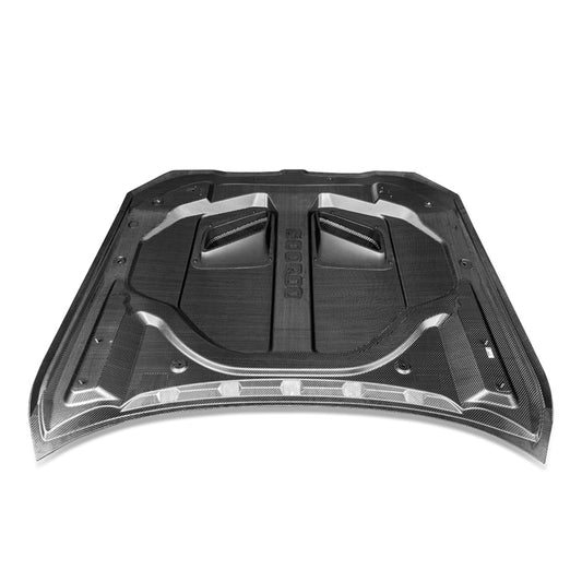 BMW M3 / M3C G80 G81 & M4 / M4C G82 G83 2021-ON with Aftermarket Parts - V2 Hood Bonnet Partial Dry Pre-preg Carbon Fiber from SOOQOO USA