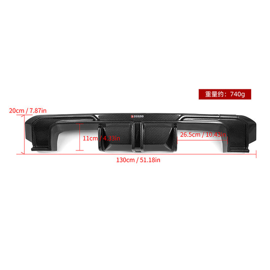 BMW M3 M3C M3CS G80 G81 2021 2022 2023 2024 & M4 M4C M4CS M4CSL G82 G83 2021 2022 2023 2024 with Aftermarket Parts - Without Light Rear Diffuser & Canards?Pre-preg Carbon Fiber from SOOQOO USA