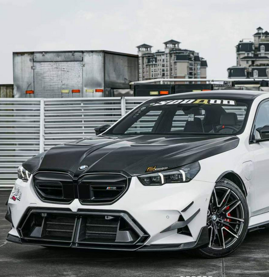 BMW M5C M5 G90 G99 2024-ON & 5 Series 550e 540i xDrive 535d 535 530i G60 G61 2024-ON with Aftermarket Parts - Hood Bonnet & Naca Ducts & Vent Garnishes Dry Pre-preg Carbon Fiber from SOOQOO USA