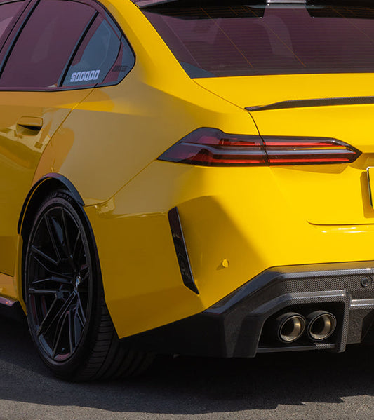 Upgrade Your BMW M5C M5 G90 2024-ON with Aftermarket Parts - Rear Bumper Canards Carbon Fiber from SOOQOO USA