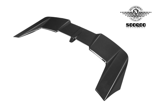 BMW M5 G99 2024-ON with Aftermarket Parts - Rear Roof Spoiler Dry Pre-preg Carbon Fiber from SOOQOO USA