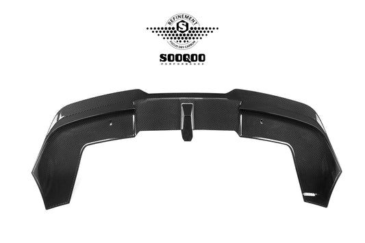 BMW M5 G99 2024-ON with Aftermarket Parts - Rear Roof Spoiler Dry Pre-preg Carbon Fiber from SOOQOO USA