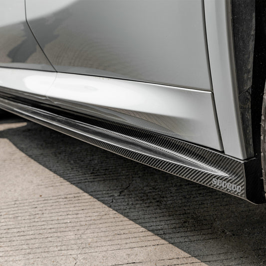 BMW X3 G01 & X4 G02 s/x Drive 30i M40i (Fits Both Pre-LCI & LCI) & X3M F97 & X4M F98 (Fits Both Pre-LCI & LCI) with Aftermarket Parts - Side Skirts Carbon Fiber from SOOQOO USA