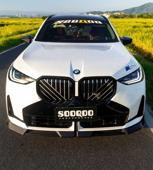 BMW X3 M50i/30i xDrive G45 2025-ON with Aftermarket Parts - Front Lip Dry Pre-preg Carbon Fiber from SOOQOO USA