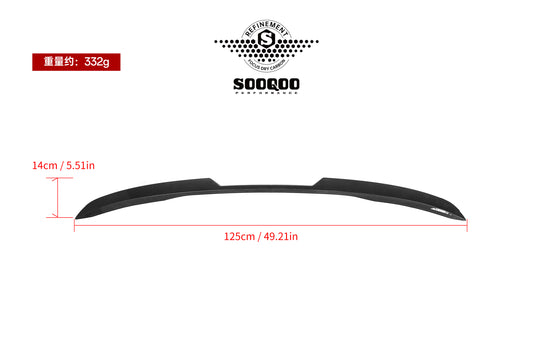 BMW X3 M50i/30i xDrive G45 2025-ON with Aftermarket Parts - Rear Lip Spoiler Dry Pre-preg Carbon Fiber from SOOQOO USA