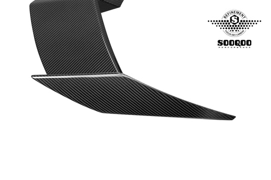 BMW X3 M50i/30i xDrive G45 2025-ON with Aftermarket Parts - Rear Roof Spoiler Dry Pre-preg Carbon Fiber from SOOQOO USA
