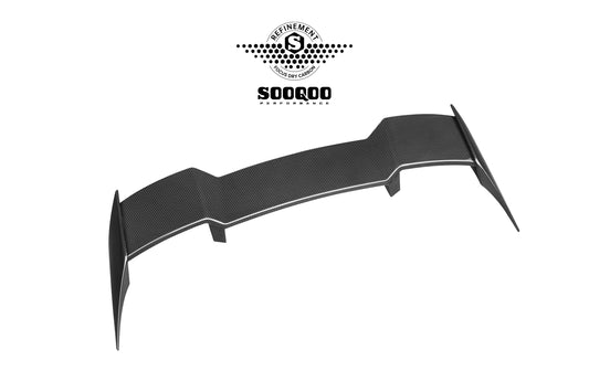 BMW X3 M50i/30i xDrive G45 2025-ON with Aftermarket Parts - Rear Roof Spoiler Dry Pre-preg Carbon Fiber from SOOQOO USA