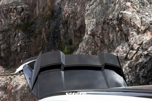 BMW X3 M50i/30i xDrive G45 2025-ON with Aftermarket Parts - Rear Roof Spoiler Dry Pre-preg Carbon Fiber from SOOQOO USA